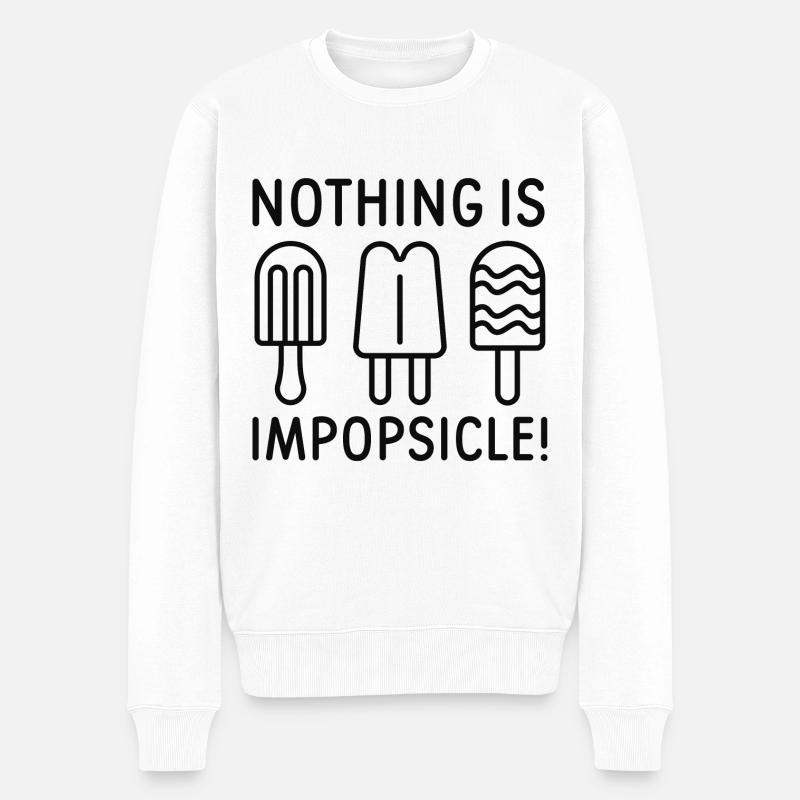Nichts ist impopsicle - Männer Premium Bio Pullover - Weiß
