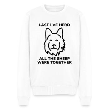 Last I’ve Herd - Men's Premium Organic Jumper - white - Front - Thijin (182cm)
