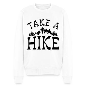 Take A Hike - Men's Premium Organic Jumper - white - Front - Thijin (182cm)