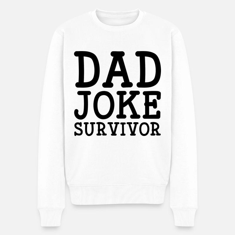 Papa Joke Survivor - Pull Premium bio Homme - blanc