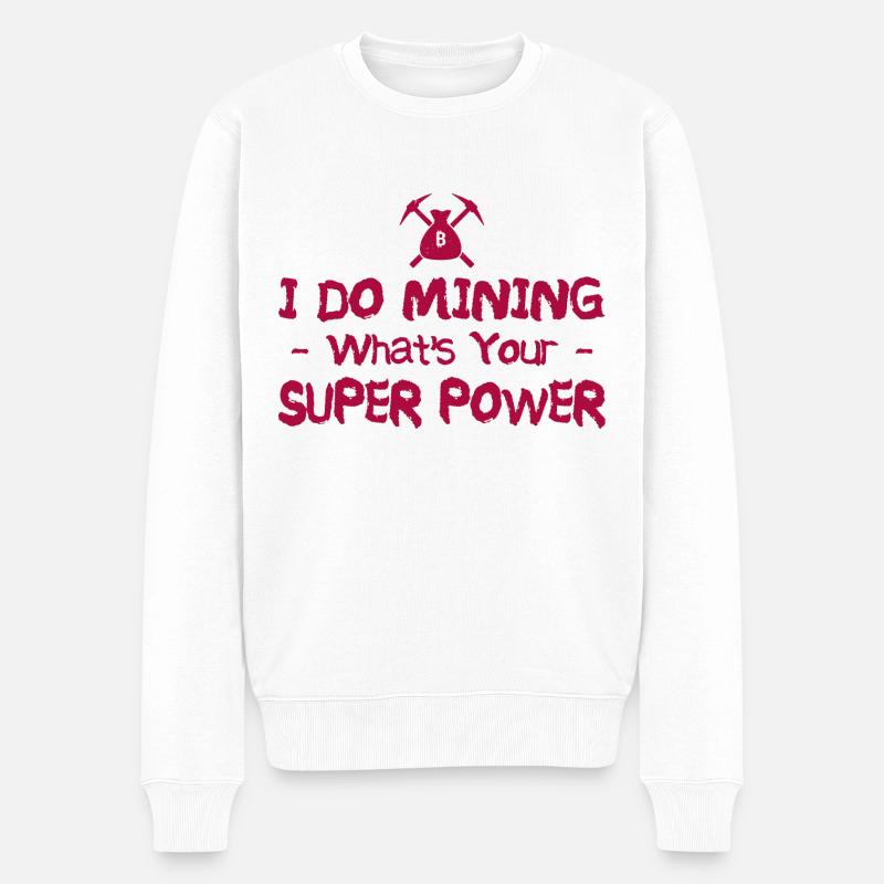 Exploitation minière - Pull Premium bio Homme - blanc