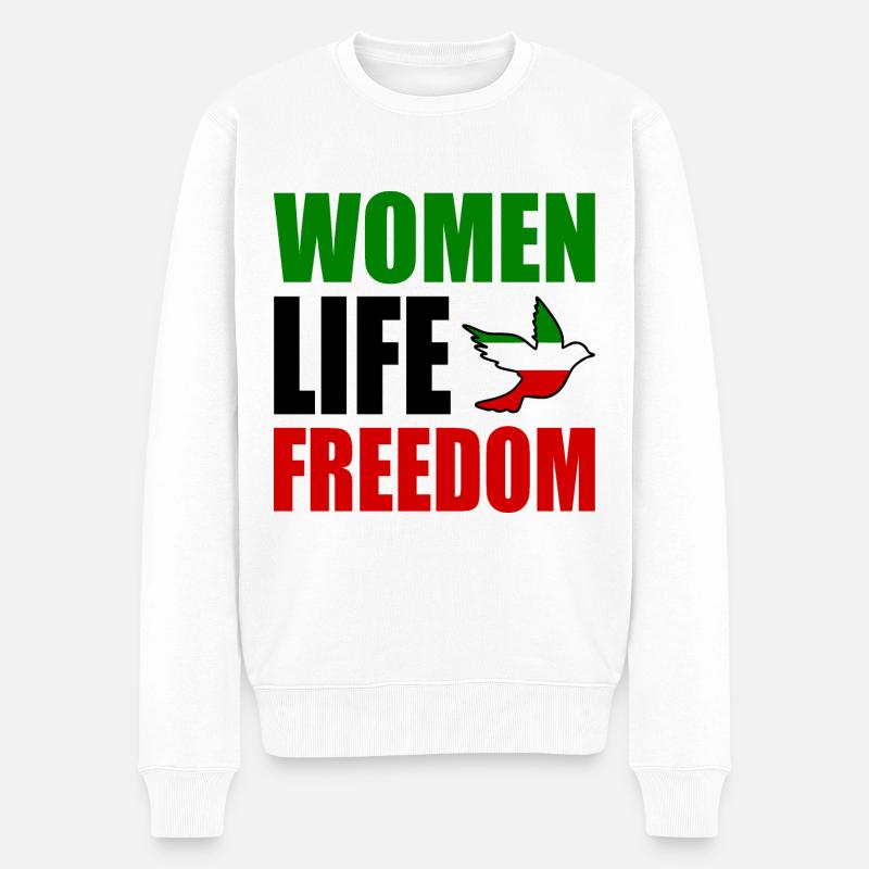 Women life freedom - Männer Premium Bio Pullover - Weiß