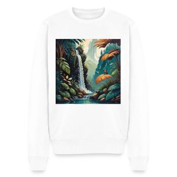 Rainforest - Men's Premium Organic Jumper - white - Front - Thijin (182cm)