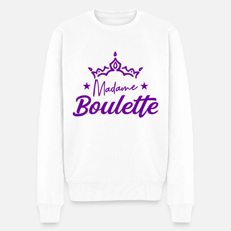 madame boulette - Pull Premium bio Homme - blanc