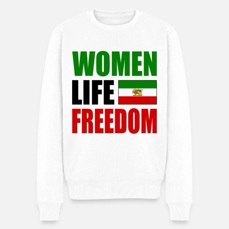 Women life freedom - Pull Premium bio Homme - blanc