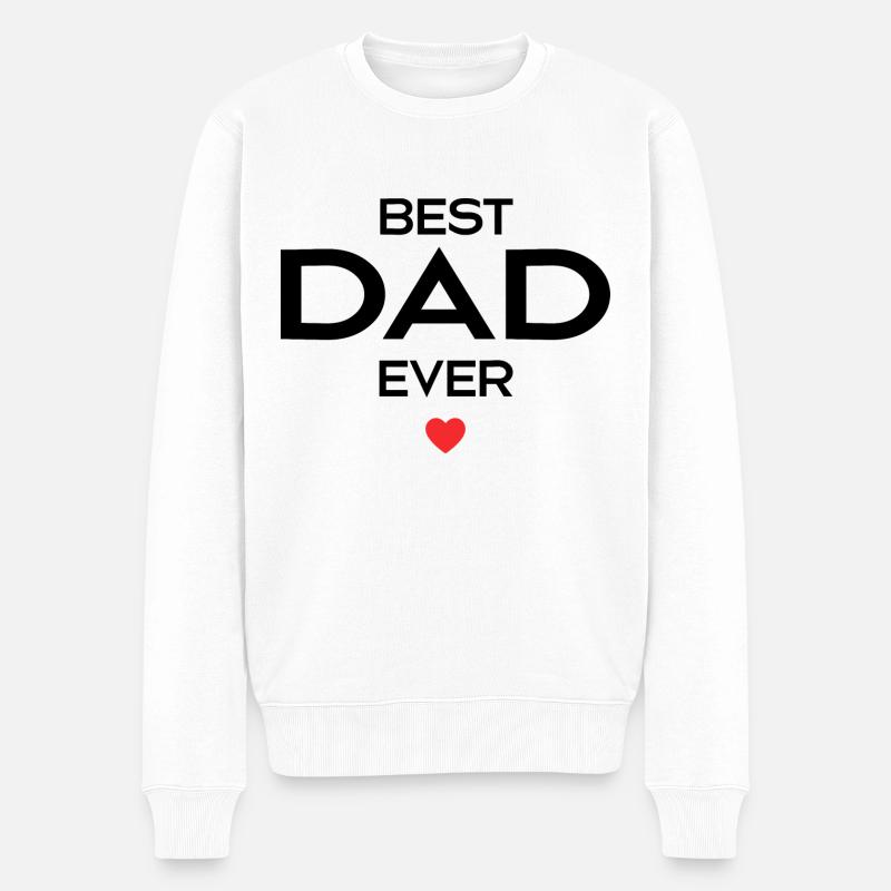 Bester Vater aller Zeiten - Männer Premium Bio Pullover - Weiß