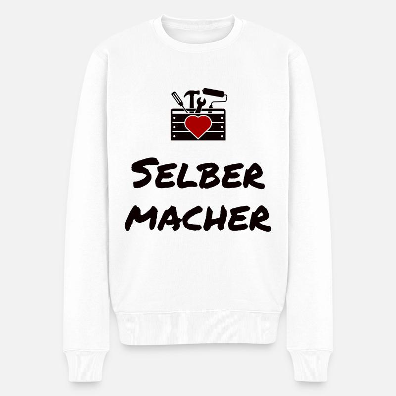 Selber Macher - Männer Premium Bio Pullover - Weiß