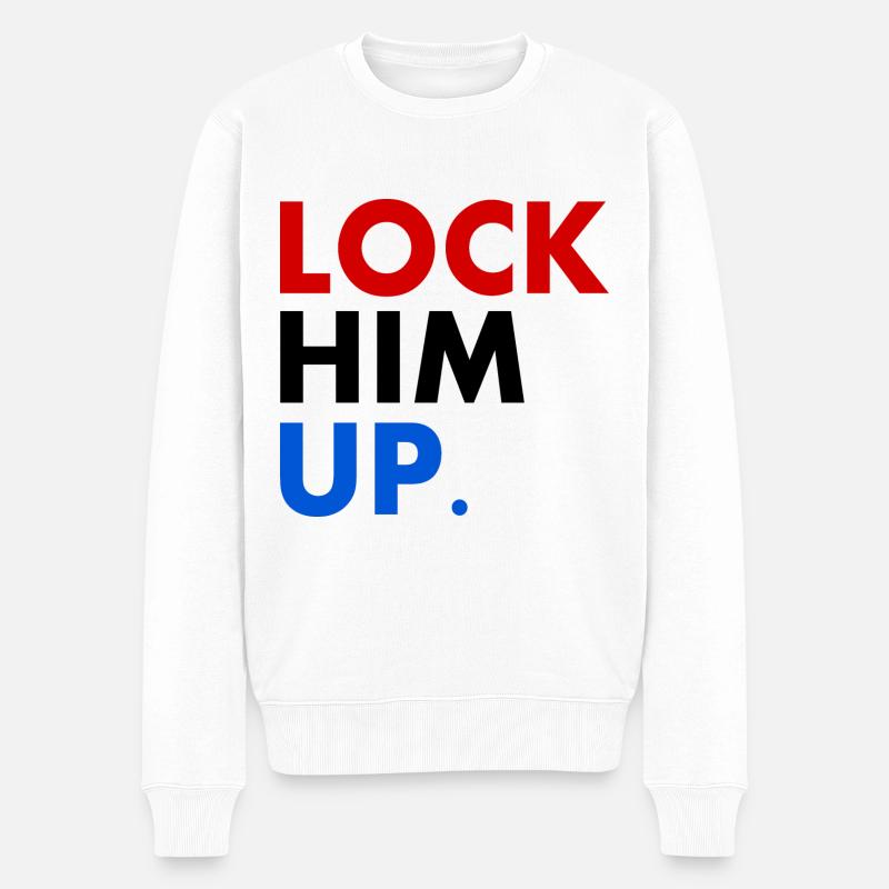 Lock him up - Männer Premium Bio Pullover - Weiß