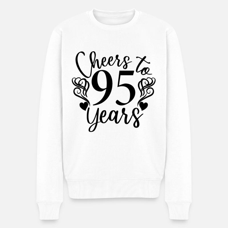 Prost auf 95 Jahre 95. Geburtstag - Männer Premium Bio Pullover - Weiß