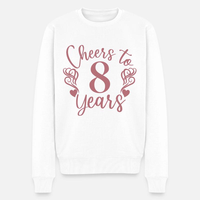 Vive 8 ans 8e anniversaire - Pull Premium bio Homme - blanc