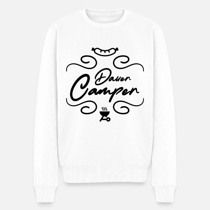 Dauercamper - Männer Premium Bio Pullover - Weiß