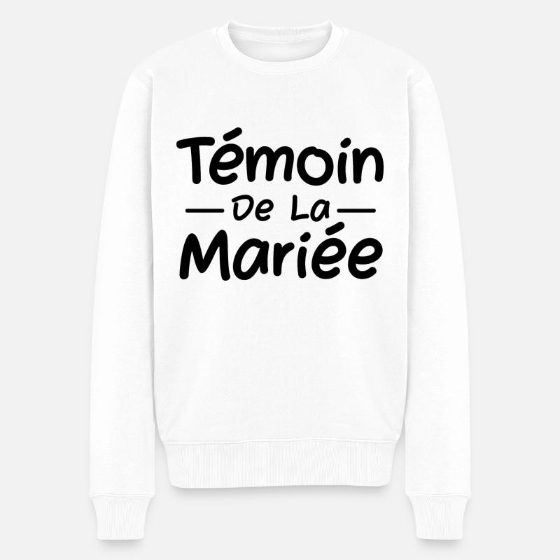 Témoin de la mariée - Pull Premium bio Homme - blanc