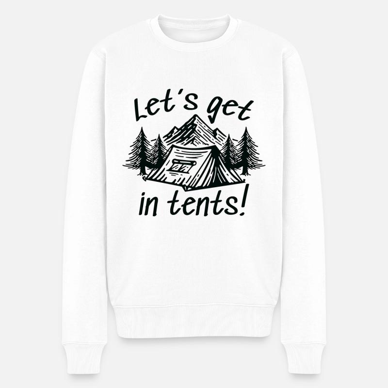 Montons dans les tentes - Pull Premium bio Homme - blanc