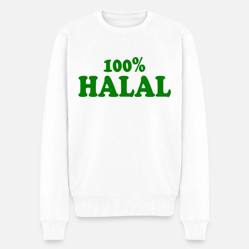Halal - Männer Premium Bio Pullover - Weiß