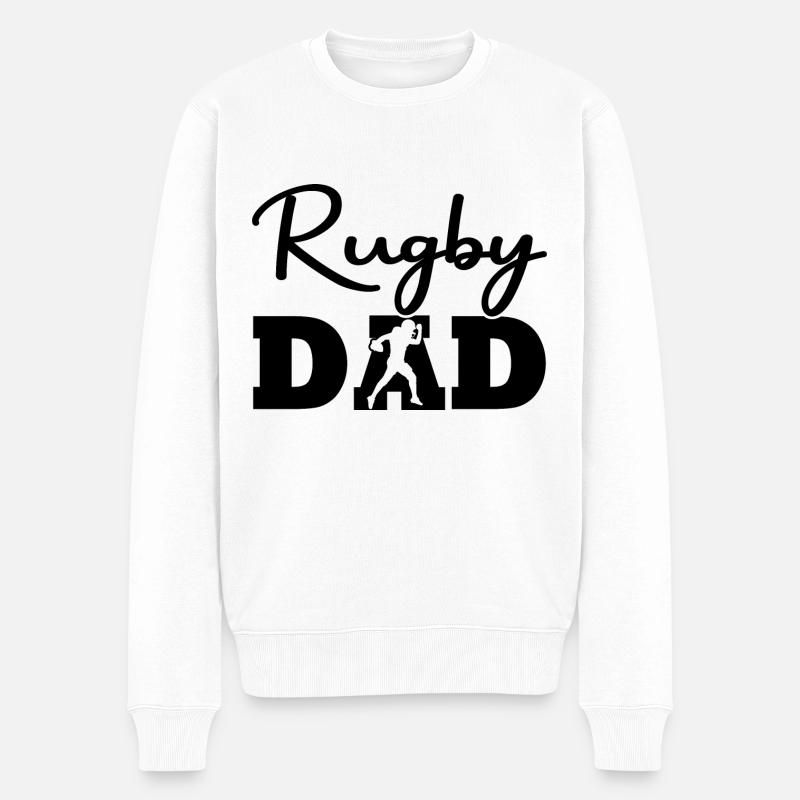 Rugby Papa - Pull Premium bio Homme - blanc