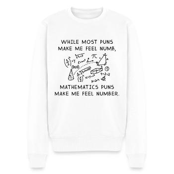 Mathematics Puns - Men's Premium Organic Jumper - white - Front - Thijin (182cm)