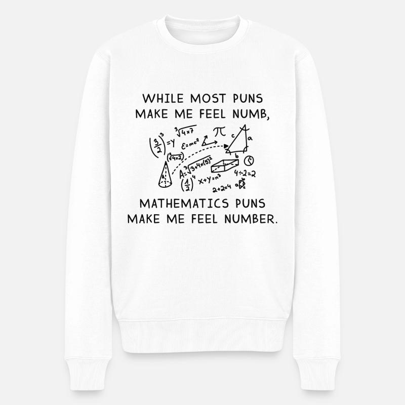 Mathematik Puns - Männer Premium Bio Pullover - Weiß