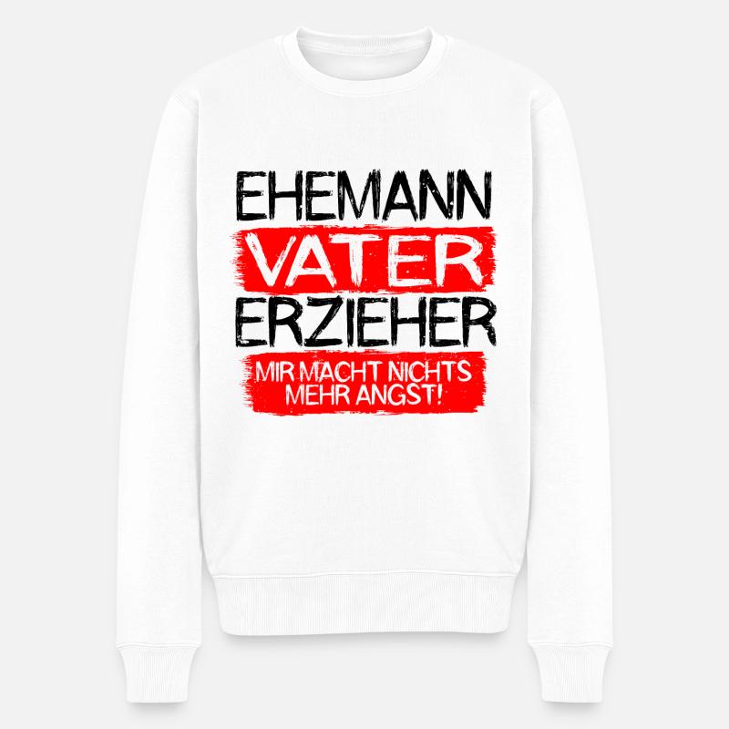 Erzieher - Männer Premium Bio Pullover - Weiß