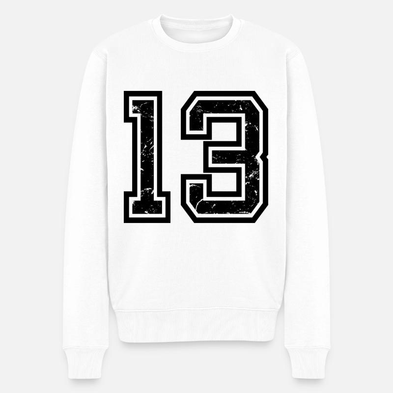 Cooles Geschenk zum 13. Geburtstag von 13 - 13 Jahren - Männer Premium Bio Pullover - Weiß