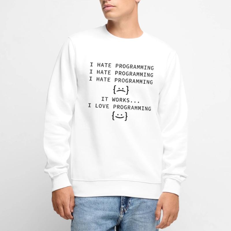 I Hate Programming Men's Premium Organic Jumper