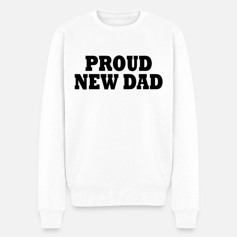 Proud new dad - Pull Premium bio Homme - blanc