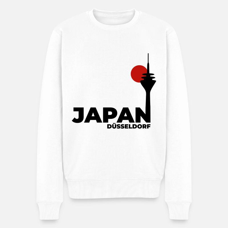 Japan goes Düsseldorf - Männer Premium Bio Pullover - Weiß