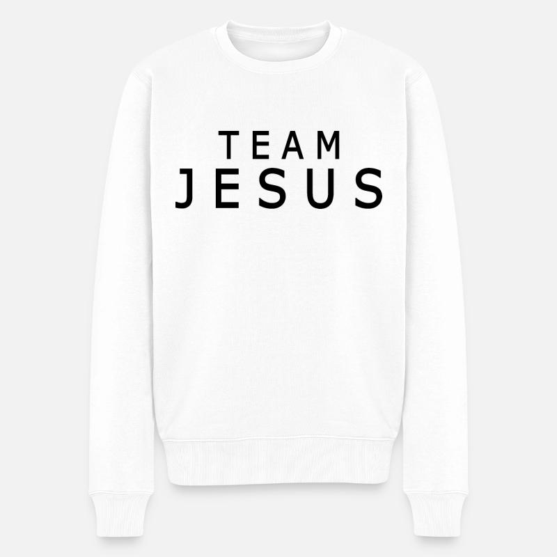 Team jesus - Pull Premium bio Homme - blanc