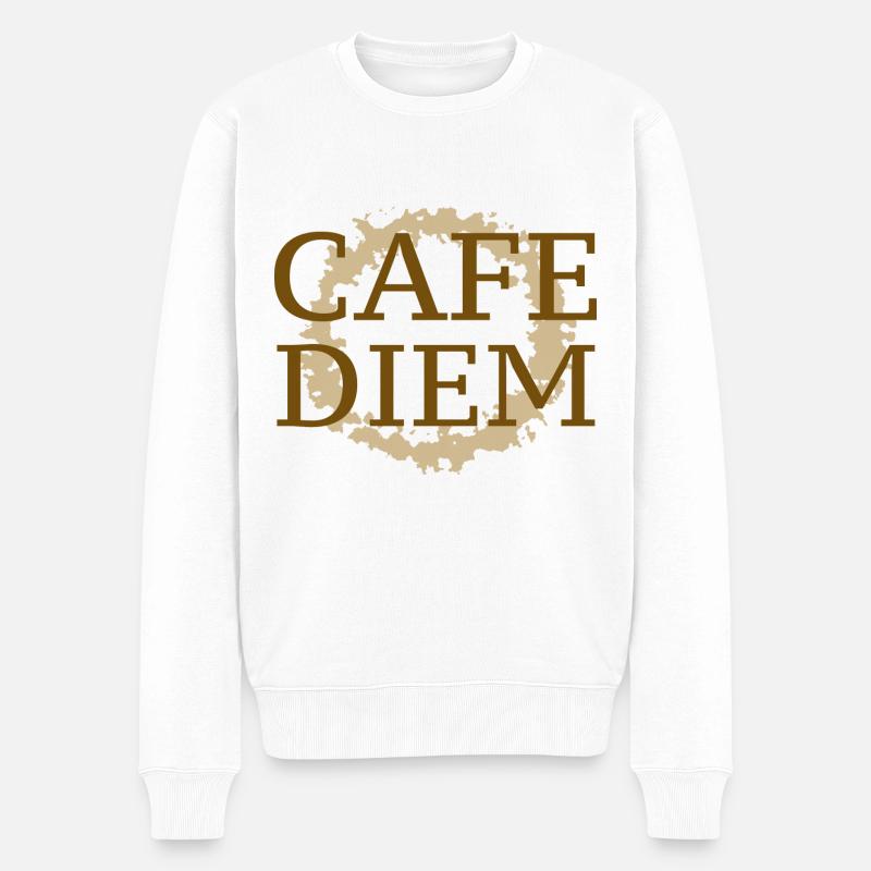 Café Diem - Pull Premium bio Homme - blanc