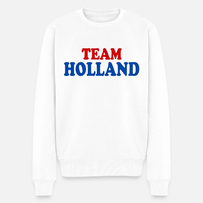 Team holland - Männer Premium Bio Pullover - Weiß