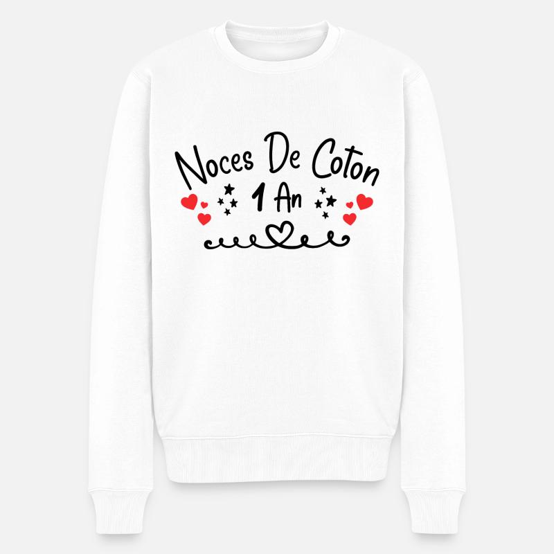 noces de coton - Pull Premium bio Homme - blanc