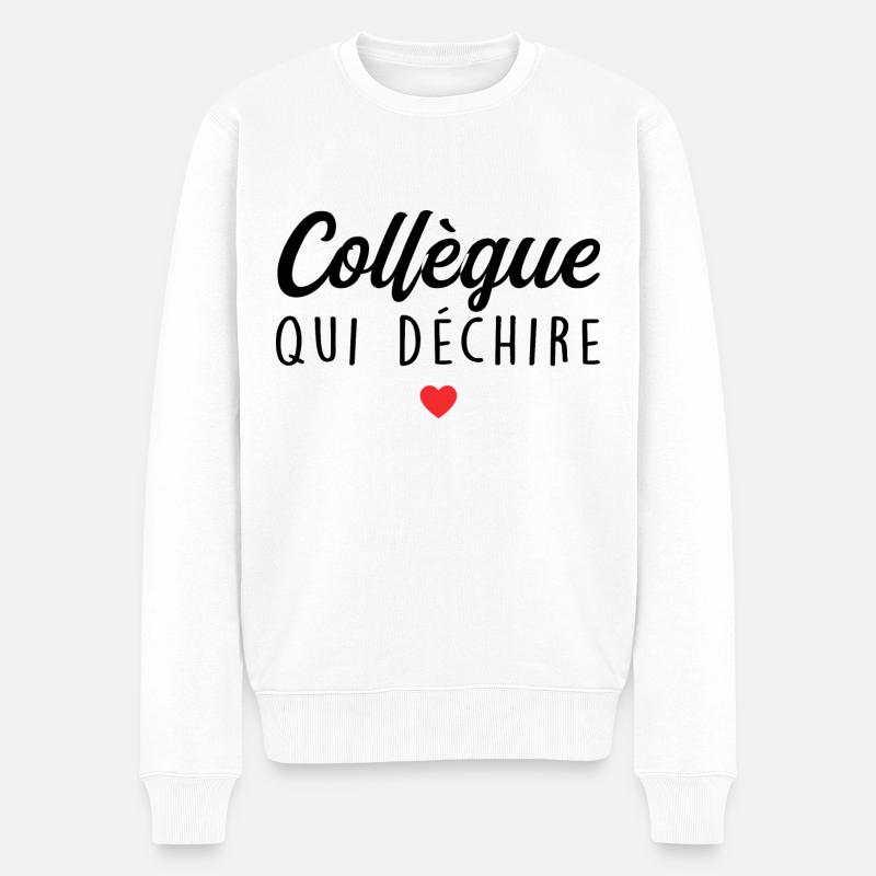 Collègue Qui Déchire - Pull Premium bio Homme - blanc
