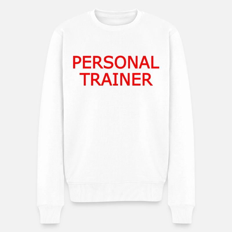 Personal trainer - Pull Premium bio Homme - blanc