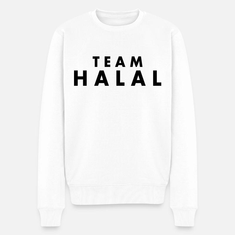 Team halal - Männer Premium Bio Pullover - Weiß