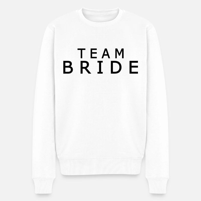 Team bride - Männer Premium Bio Pullover - Weiß