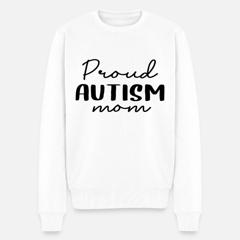 Proud Autism Mom - Pull Premium bio Homme - blanc