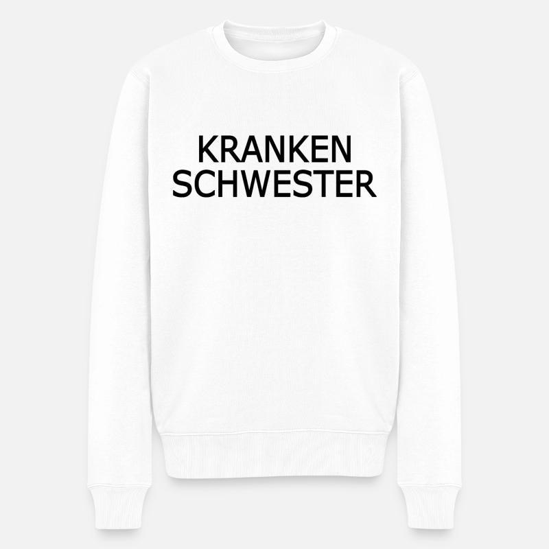 krankenschwester - Männer Premium Bio Pullover - Weiß