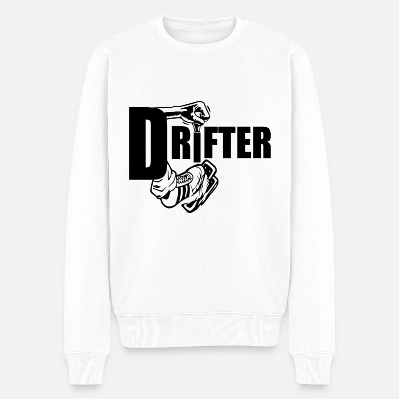 drifter; drifting; drift; - Pull Premium bio Homme - blanc