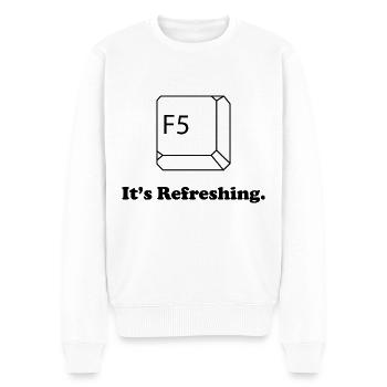 F5 It's Refreshing - Men's Premium Organic Jumper - white - Front - Thijin (182cm)