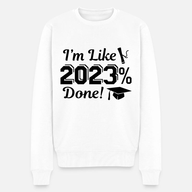 Je suis comme 2023 pour cent terminé - Pull Premium bio Homme - blanc