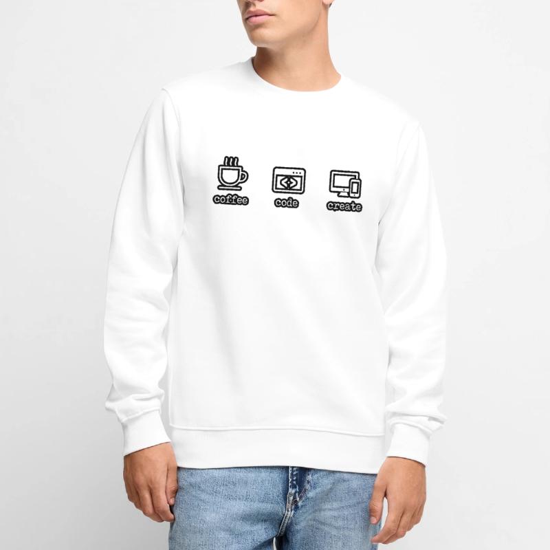 Coffee Code Create - gift idea for students Men's Premium Organic Jumper