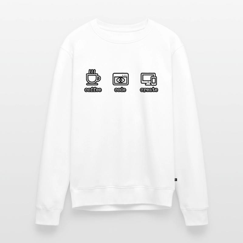 Coffee Code Create - gift idea for students Men's Premium Organic Jumper