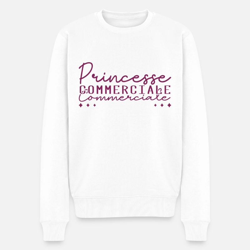 Princesse Commerciale - Pull Premium bio Homme - blanc