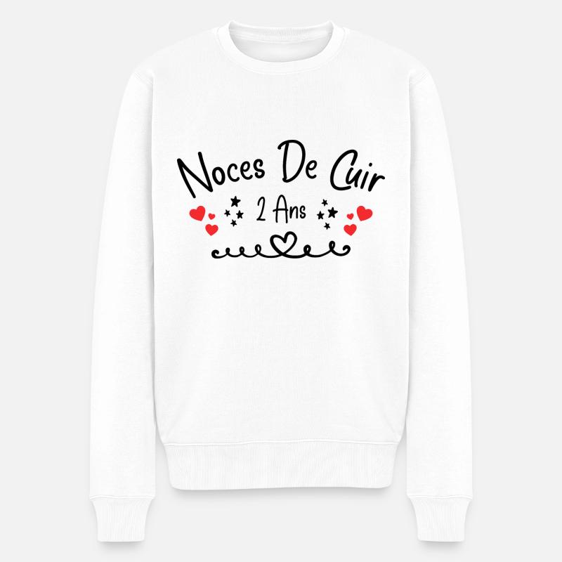 Noces de Cuir - Pull Premium bio Homme - blanc