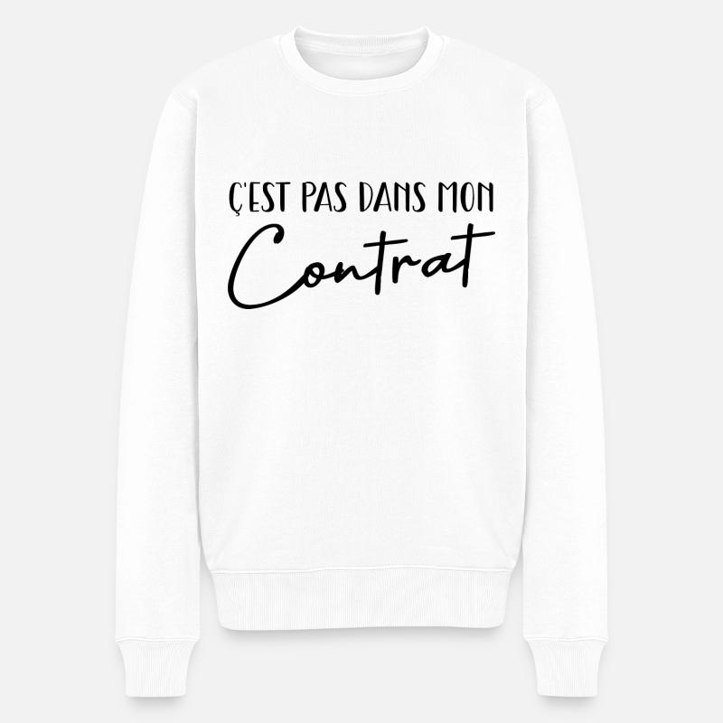 c'est pas mon contrat - Pull Premium bio Homme - blanc