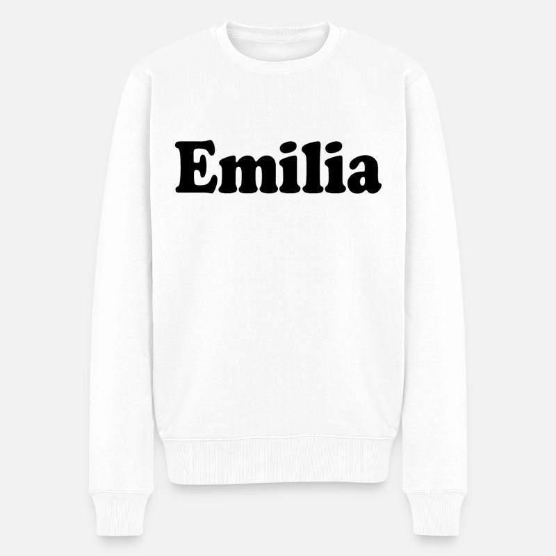 Emilia - Männer Premium Bio Pullover - Weiß