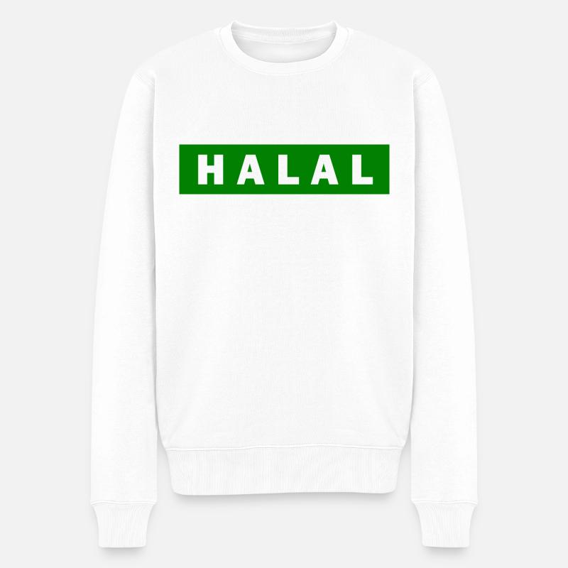 Halal - Männer Premium Bio Pullover - Weiß