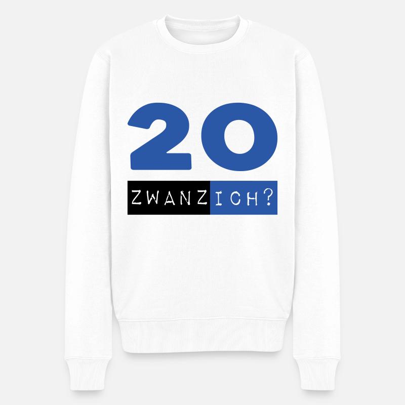 Zwanzich - Männer Premium Bio Pullover - Weiß
