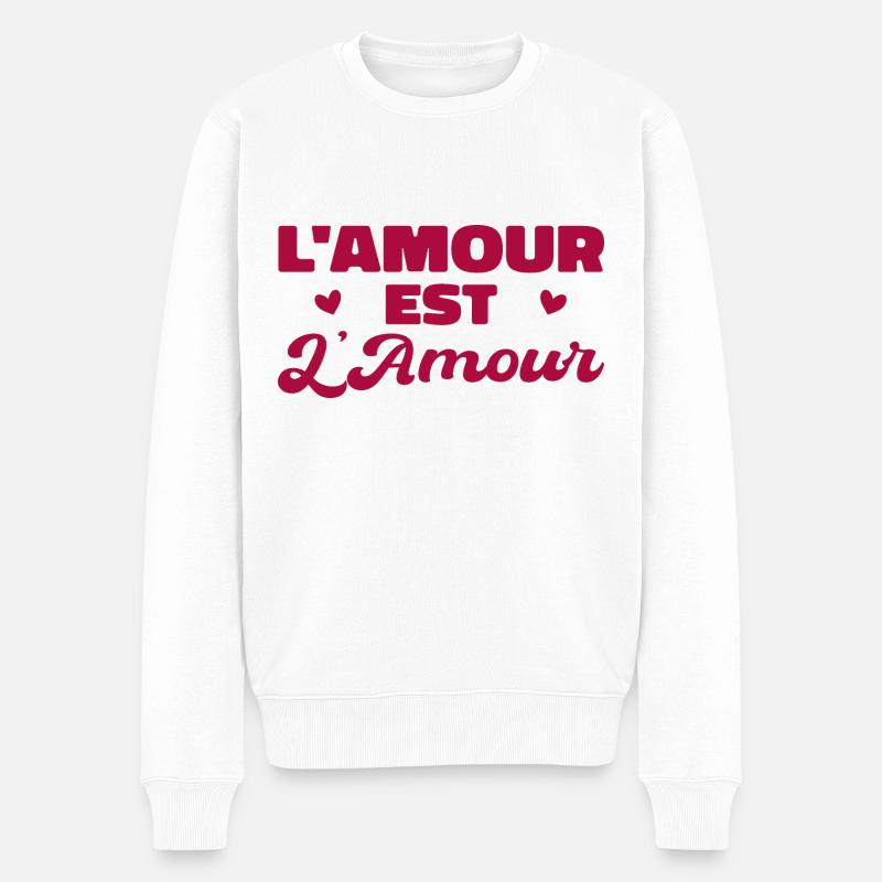 L'amour Est L'amour - Pull Premium bio Homme - blanc