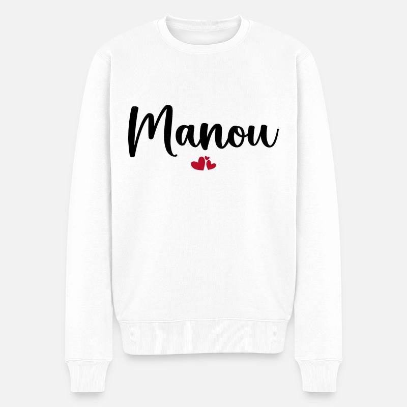 Manou - Pull Premium bio Homme - blanc