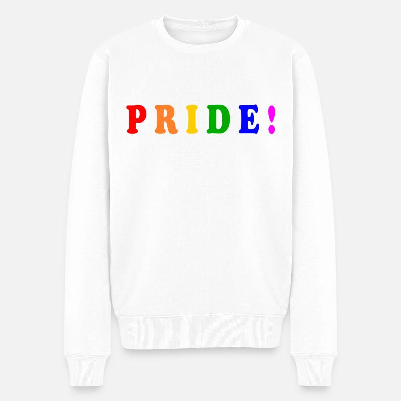 Pride - Männer Premium Bio Pullover - Weiß